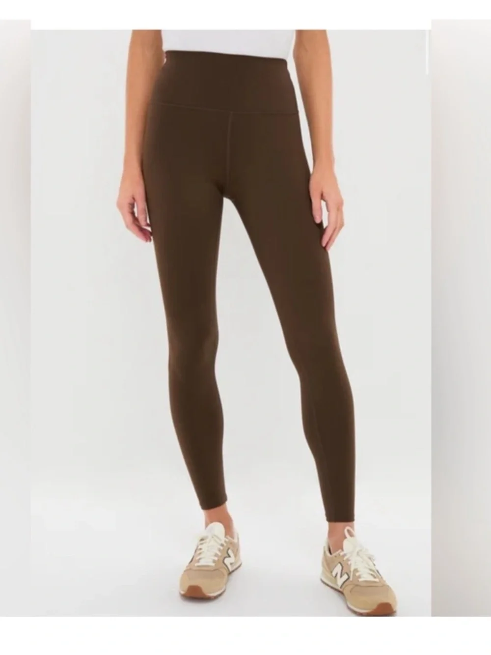 TNUCK SPORT Chocolate Brown High Rise Compression Spandex MacKenzie Legging Sz S
